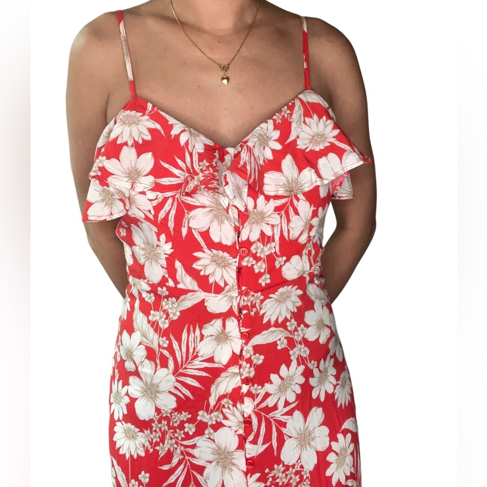 BNWT Red Floral Print Summer Dress